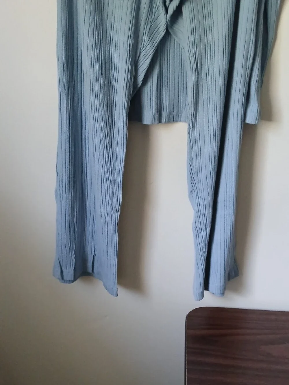 Calvin Klein Light Blue Ribbed Two-Piece Lounge Set